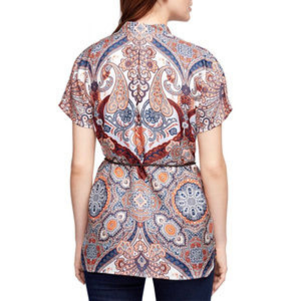 Brooks Brothers Women's Silk Paisley Blouse Size 8 - Picture 4 of 8